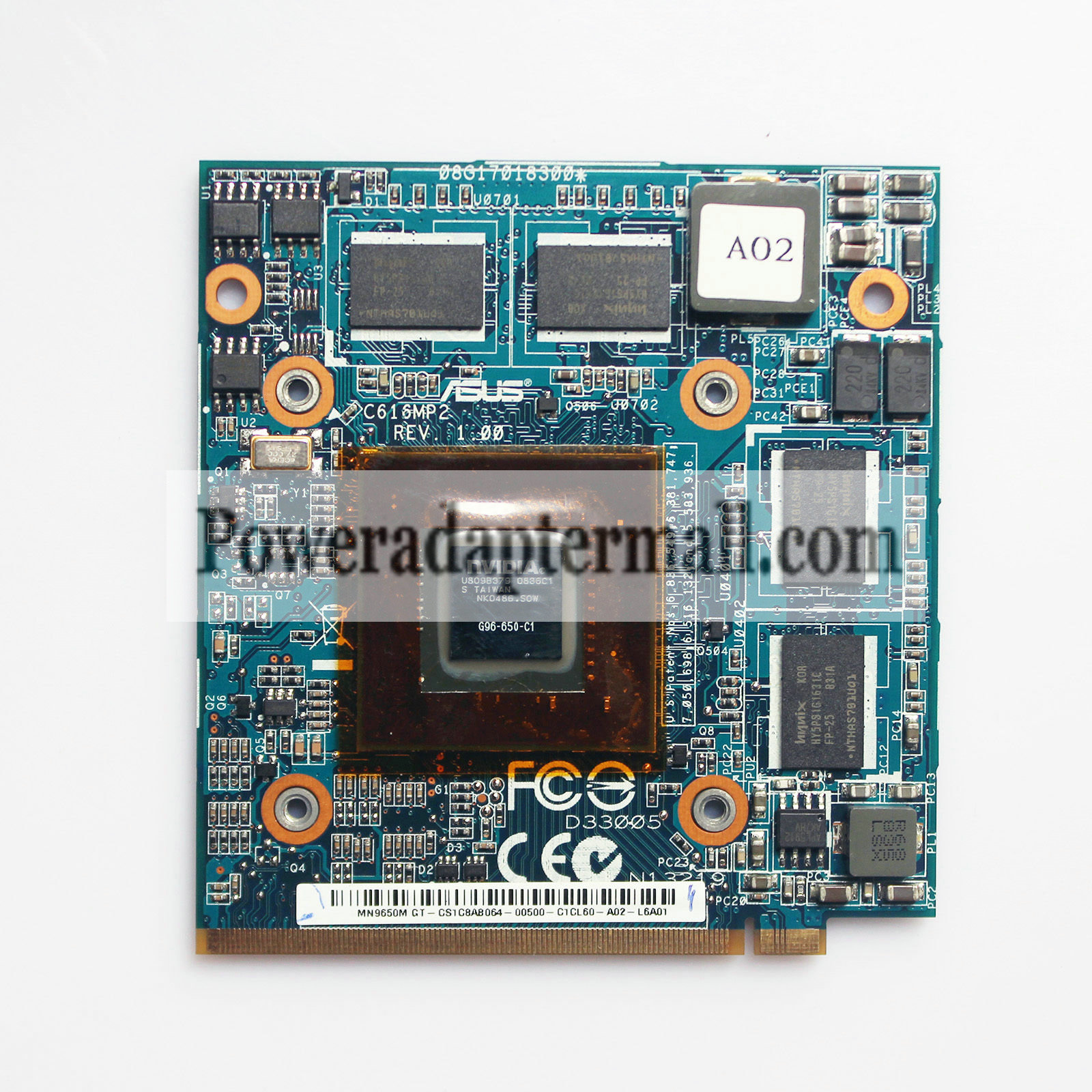 NVidia GeForce 9650M GT 1GB MXM II VGA Card G96-650-C1 C616MP2 NVidia GeForce 9650M GT 1GB MXM II VGA Card G96-650-C1 C616MP2